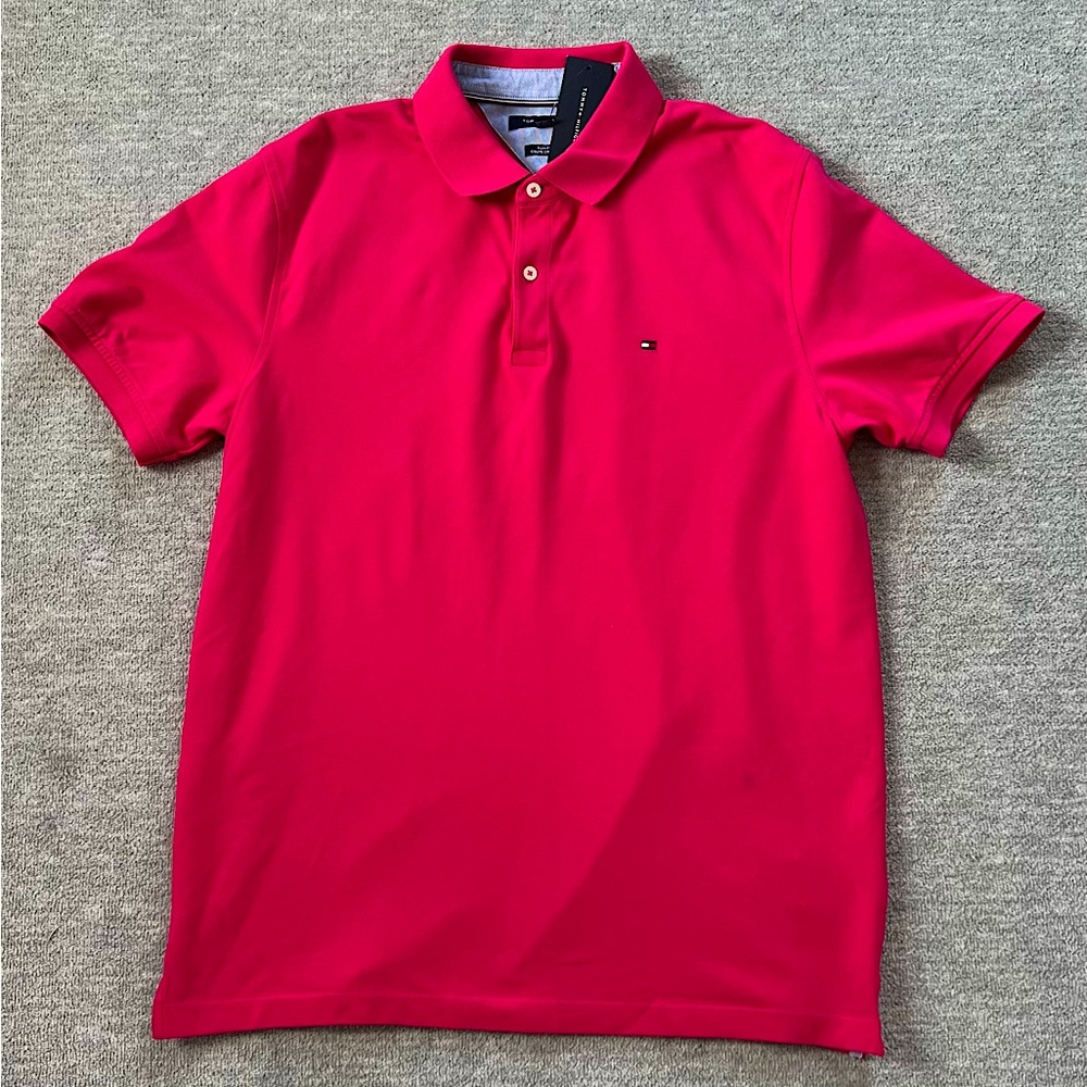 Tommy Hilfiger NWT Bright Pink Polo Shirt